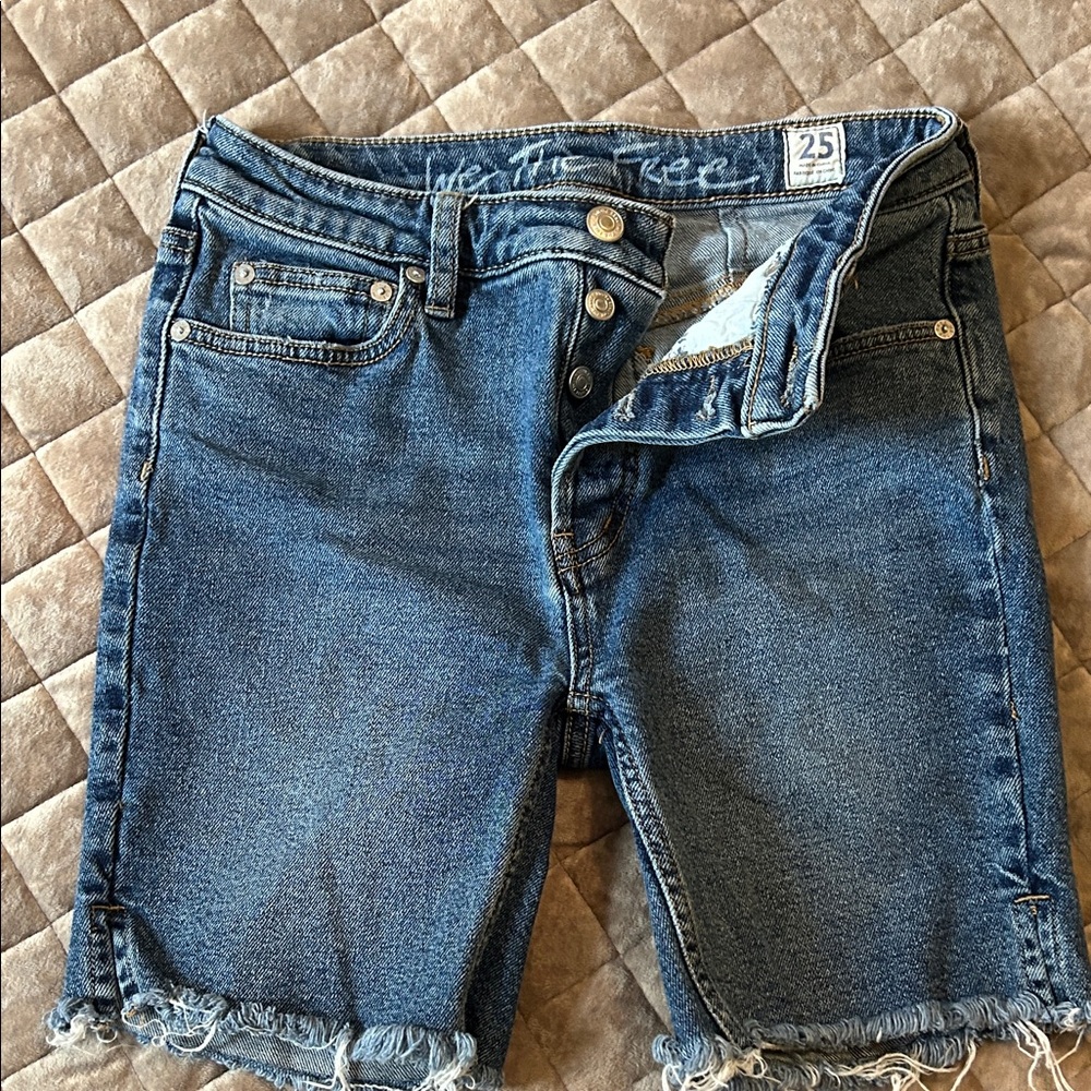 We The Free Distressed Denim Shorts
